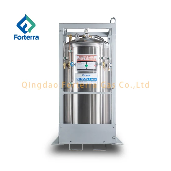 Fabricante de fábrica 210L 1.37MPa Frasco Dewar móvil Contenedor de gas criogénico de nitrógeno líquido para oxígeno / argón / nitrógeno