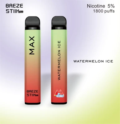 Venta al por mayor Popular Breze Stiik Max 1800puff 6ml Líquido 950mAh Vaporizador de gas líquido ambiental